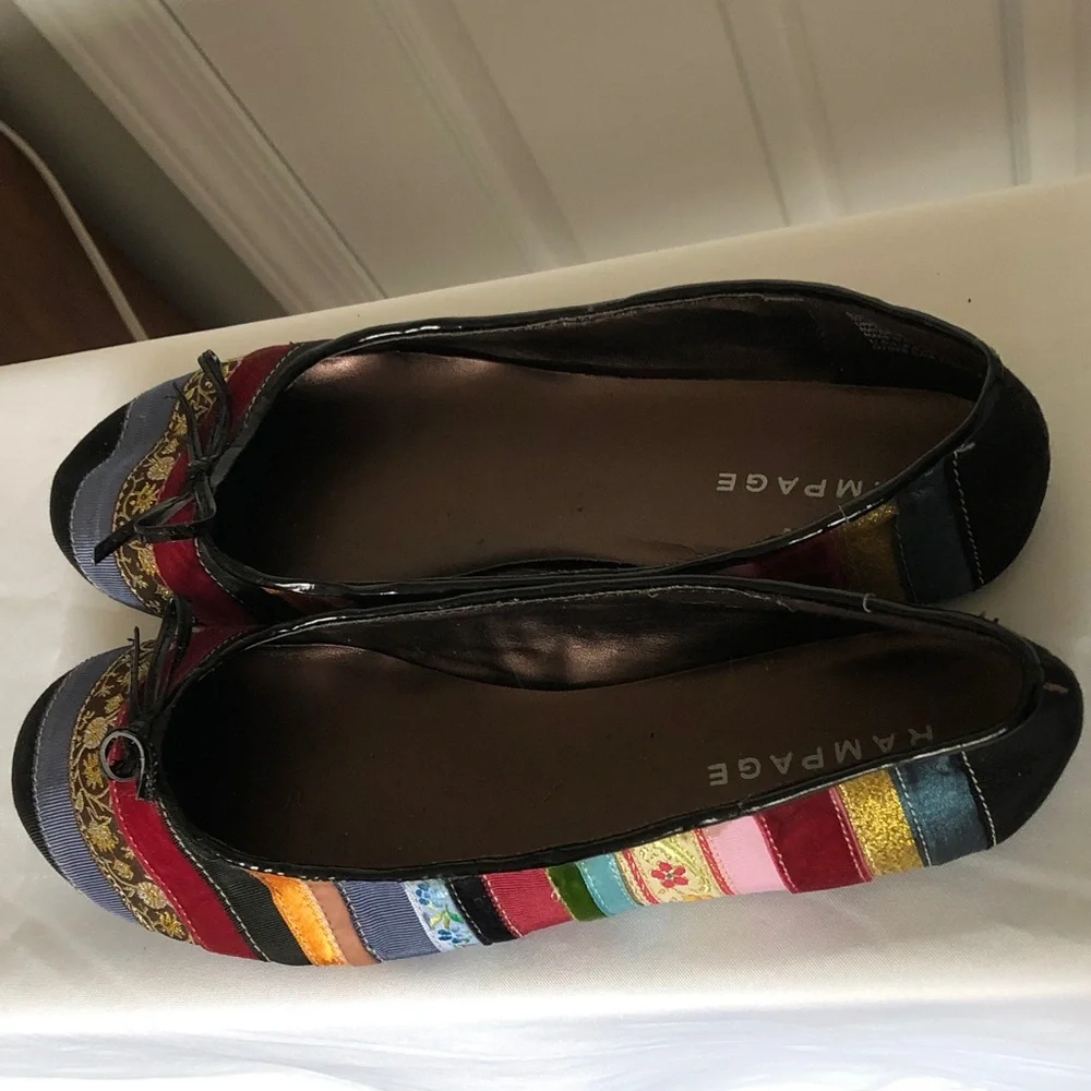 Rampage Women's Colorful Striped Flats - Picture 3 of 8